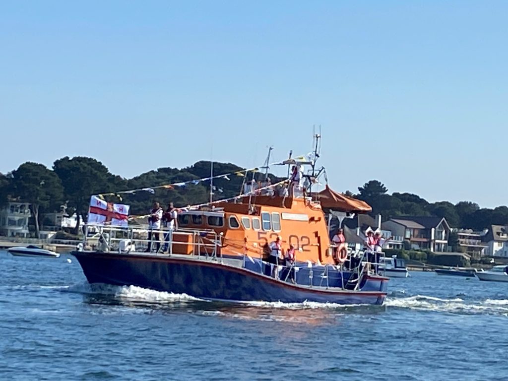 An RNLI Arun Class Lifeboat at Poole Lifeboat Festival